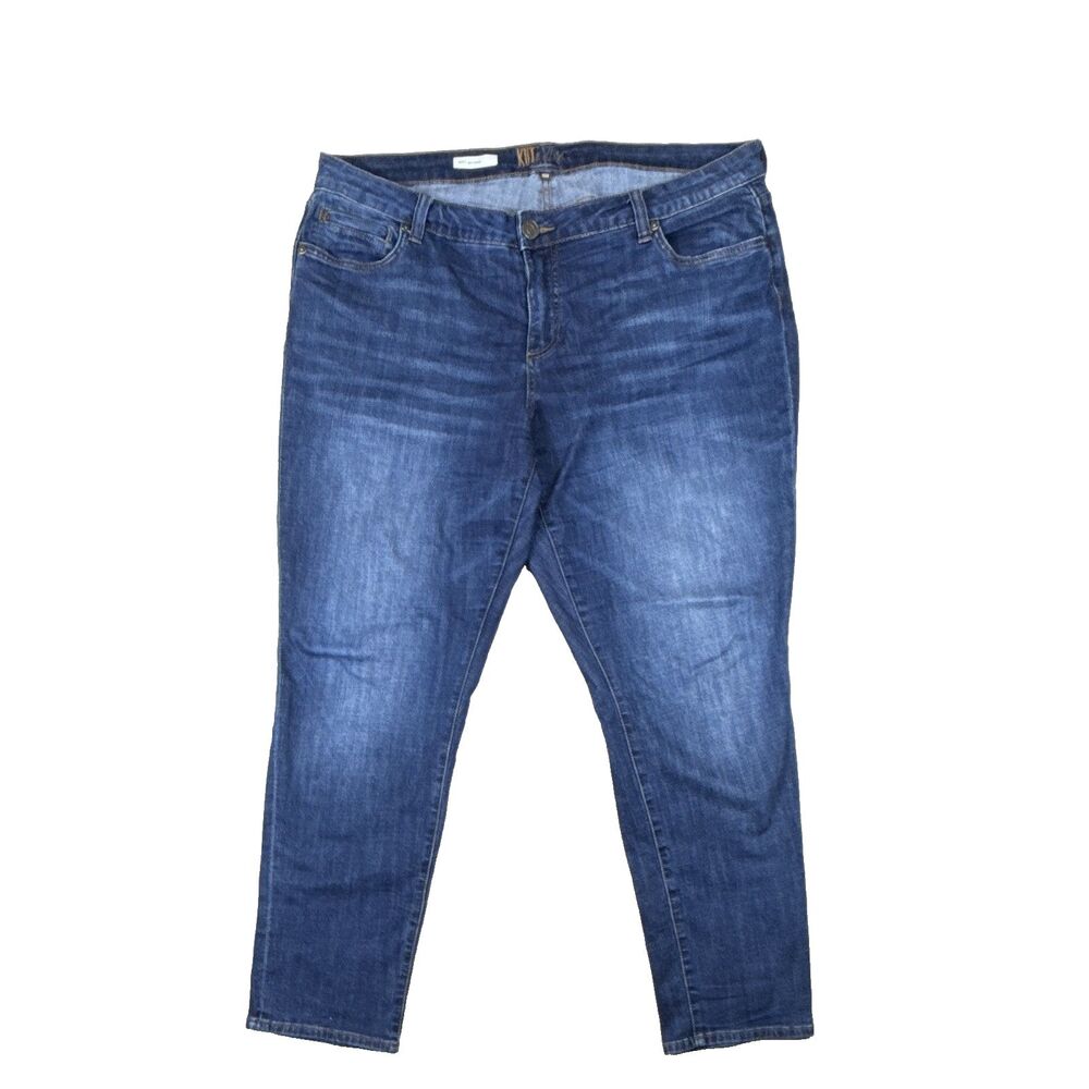 KUT From the Kloth Katy Boyfriend Jeans Womens 16W Blue Denim Stretch Casual